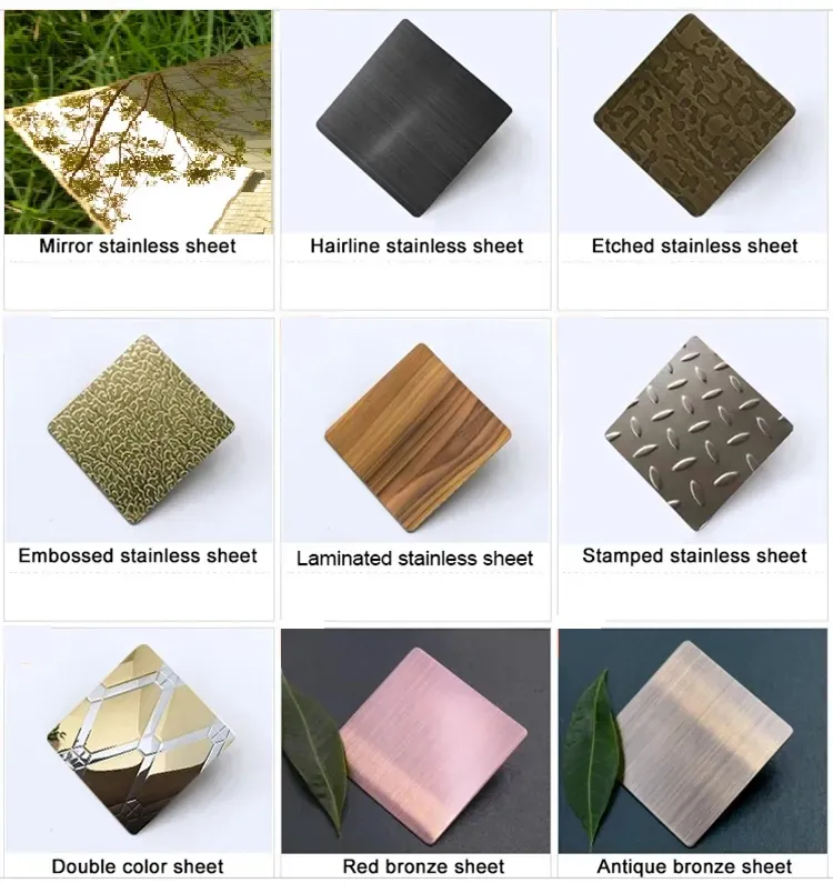 装飾用1mm-3mm厚さASTM AISI 304 304L 201ステンレス鋼板、様々な表面仕上げ 2